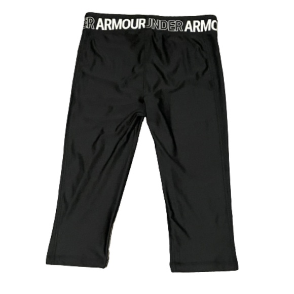 RESERVED C2C GFD Under Armour Kids Big Girls Heat Cropped Below Knee Leggings - Picture 2 of 7